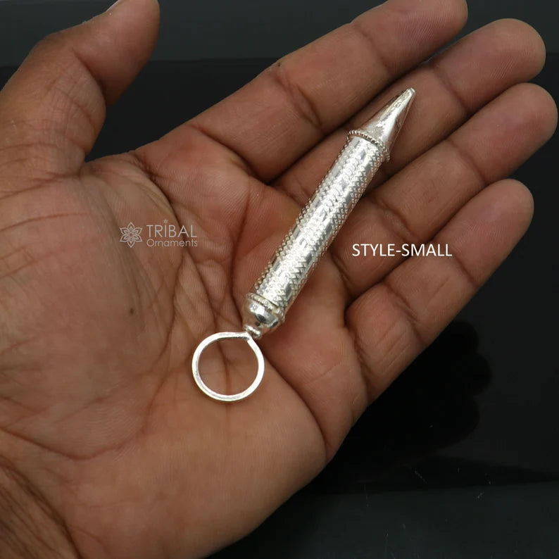 925 sterling silver trendy Laddu Gopala colorful water gun Pichkari best gift to Lord Krishna HOLI festival accessories su1288 - TRIBAL ORNAMENTS