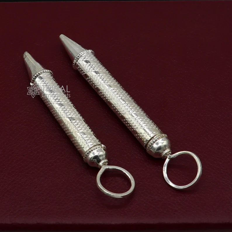 925 sterling silver trendy Laddu Gopala colorful water gun Pichkari best gift to Lord Krishna HOLI festival accessories su1288 - TRIBAL ORNAMENTS