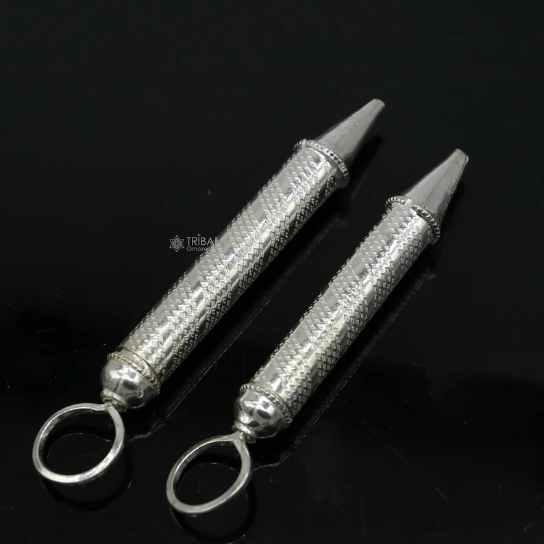 925 sterling silver trendy Laddu Gopala colorful water gun Pichkari best gift to Lord Krishna HOLI festival accessories su1288 - TRIBAL ORNAMENTS