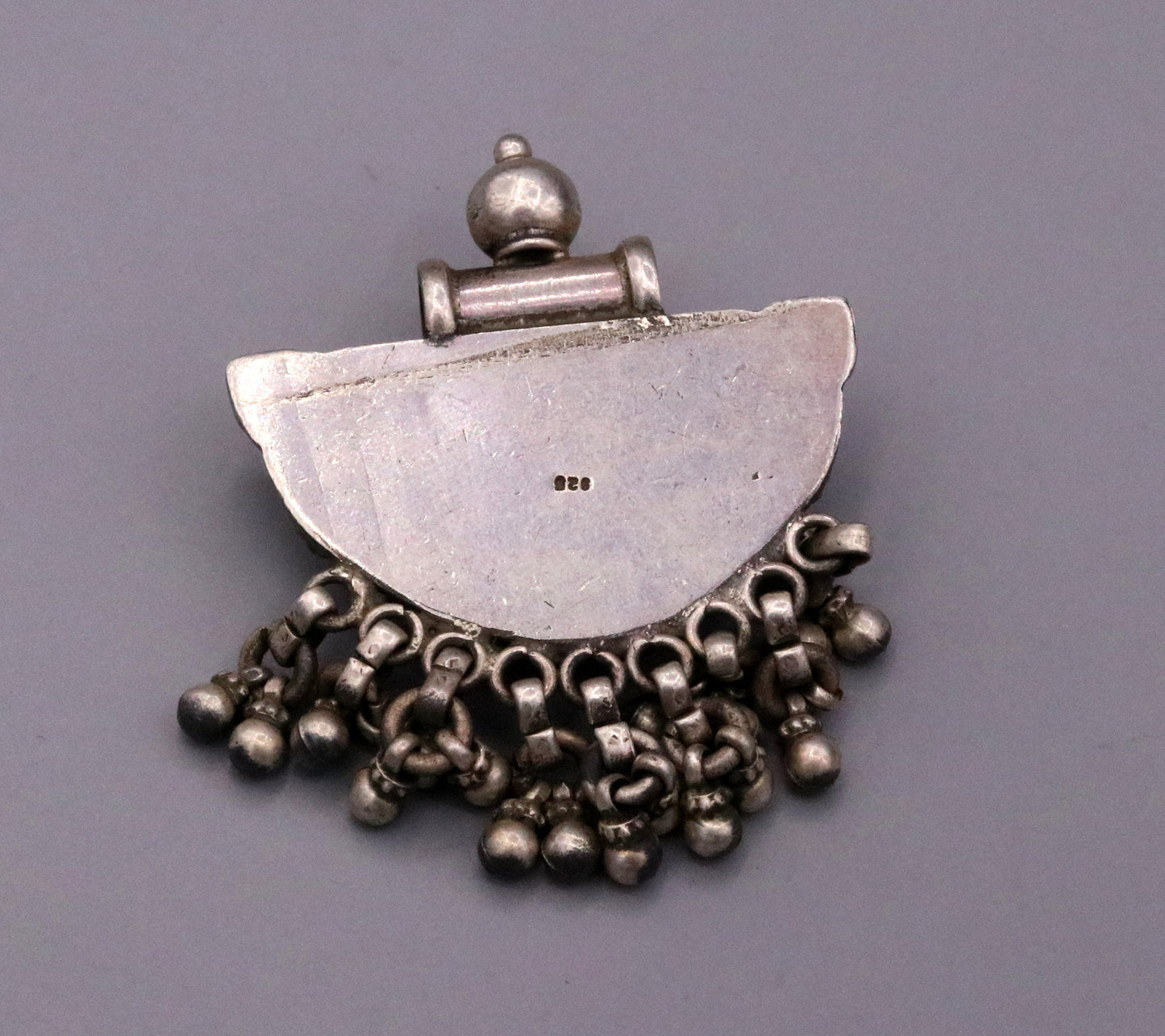 925 Sterling silver handmade gorgeous amulet pendant oxidized customized pendant belly dance temple jewelry bellydance rajasthan india nsp13 - TRIBAL ORNAMENTS