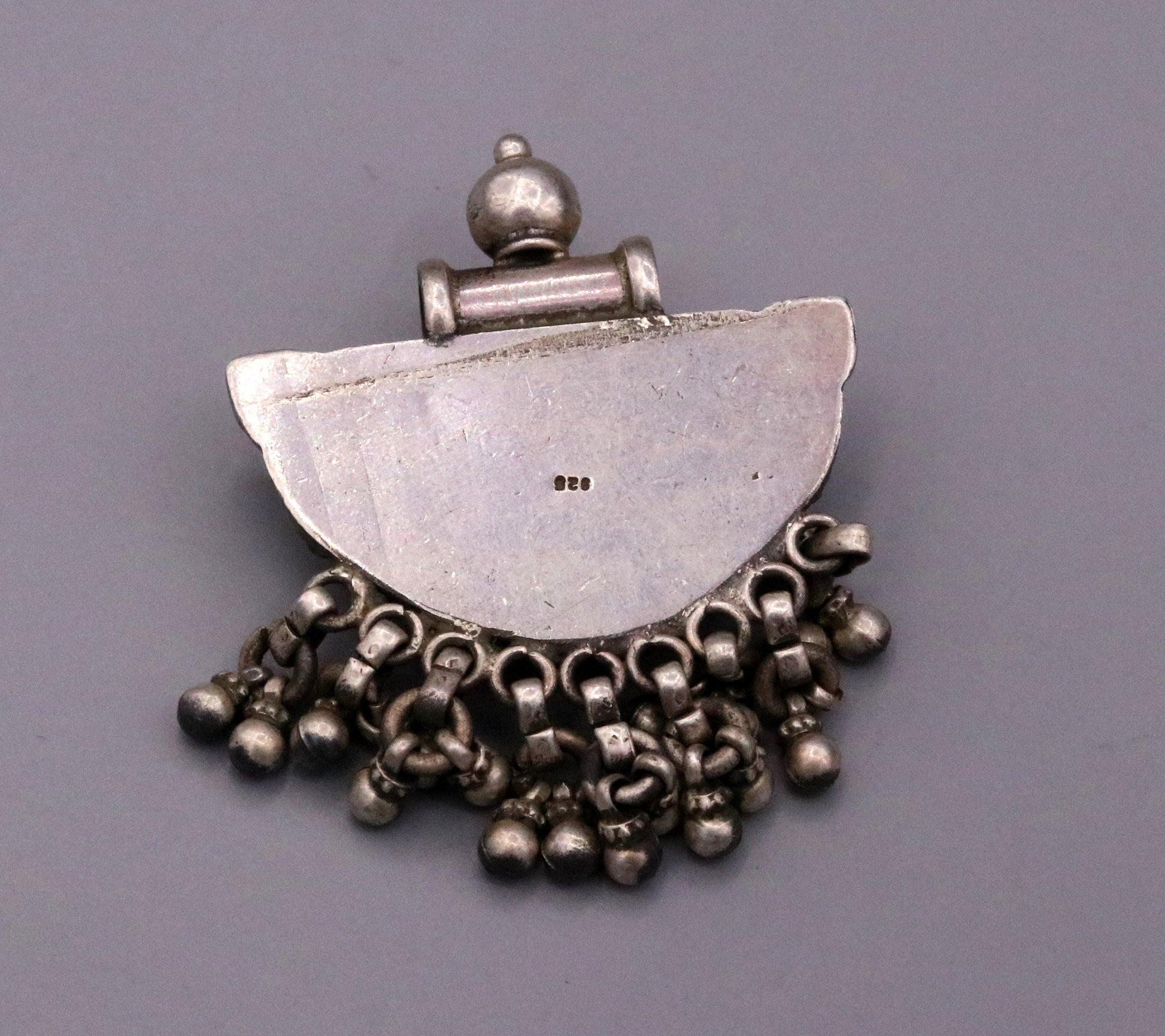 925 Sterling silver handmade gorgeous amulet pendant oxidized customized pendant belly dance temple jewelry bellydance rajasthan india nsp13 - TRIBAL ORNAMENTS