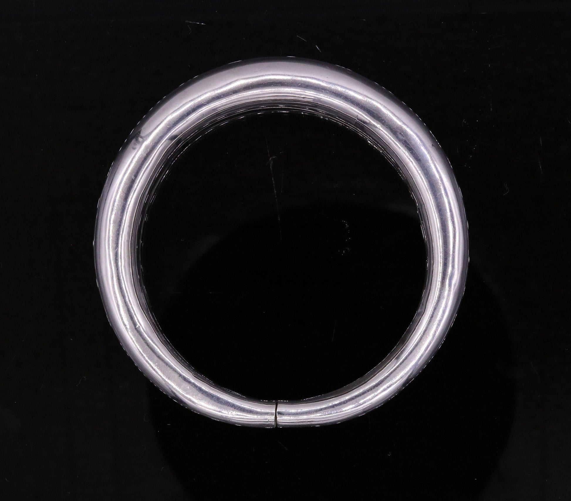 925 sterling silver vintage plain design handmade open face adjustable bangle bracelet kada cuff bracelet for unisex gifting india nsk228 - TRIBAL ORNAMENTS