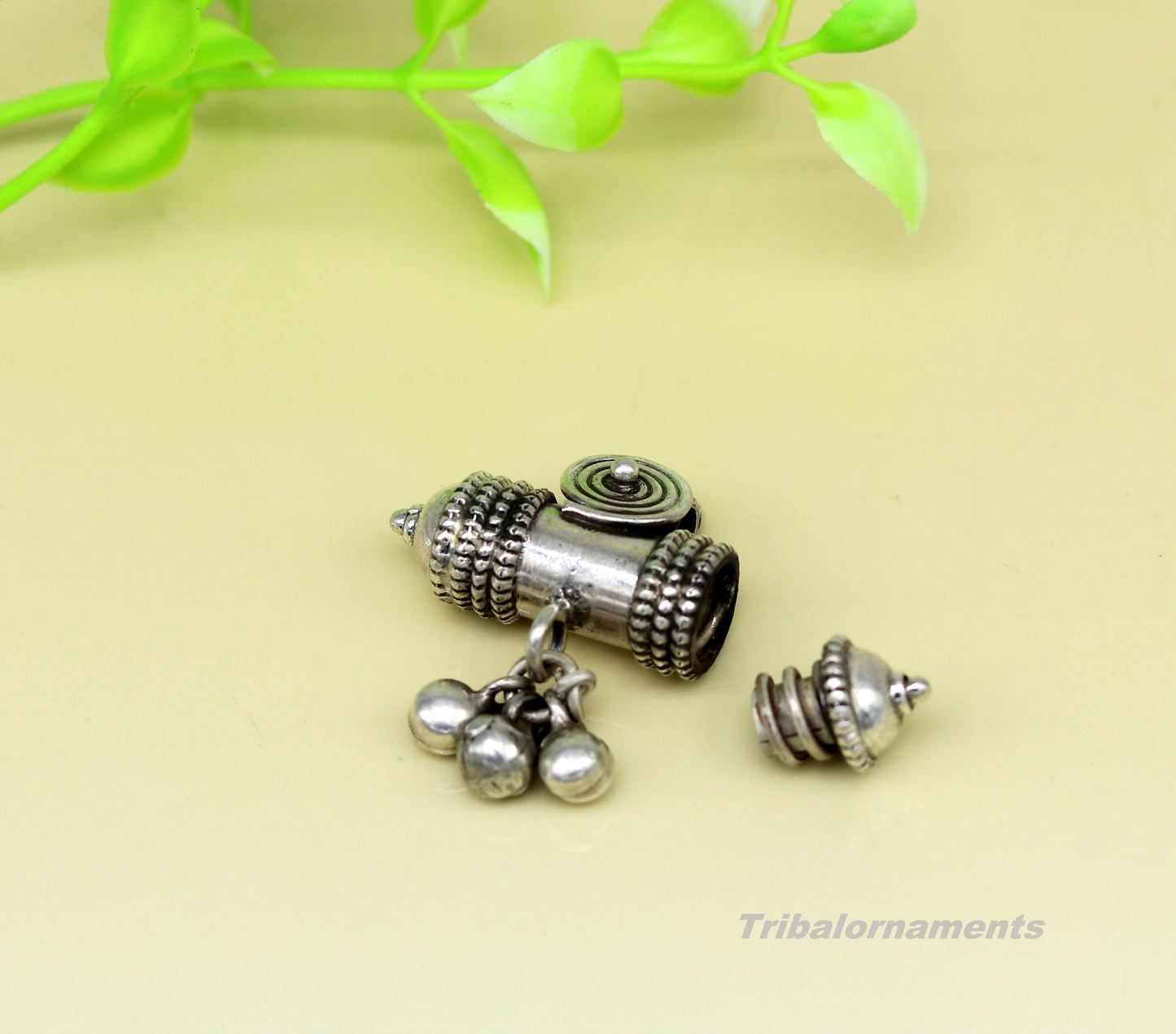 925 sterling silver handmade trendy customized amulet pendant with gorgeous hanging bells, excellent personalized gifting jewelry nsp371 - TRIBAL ORNAMENTS