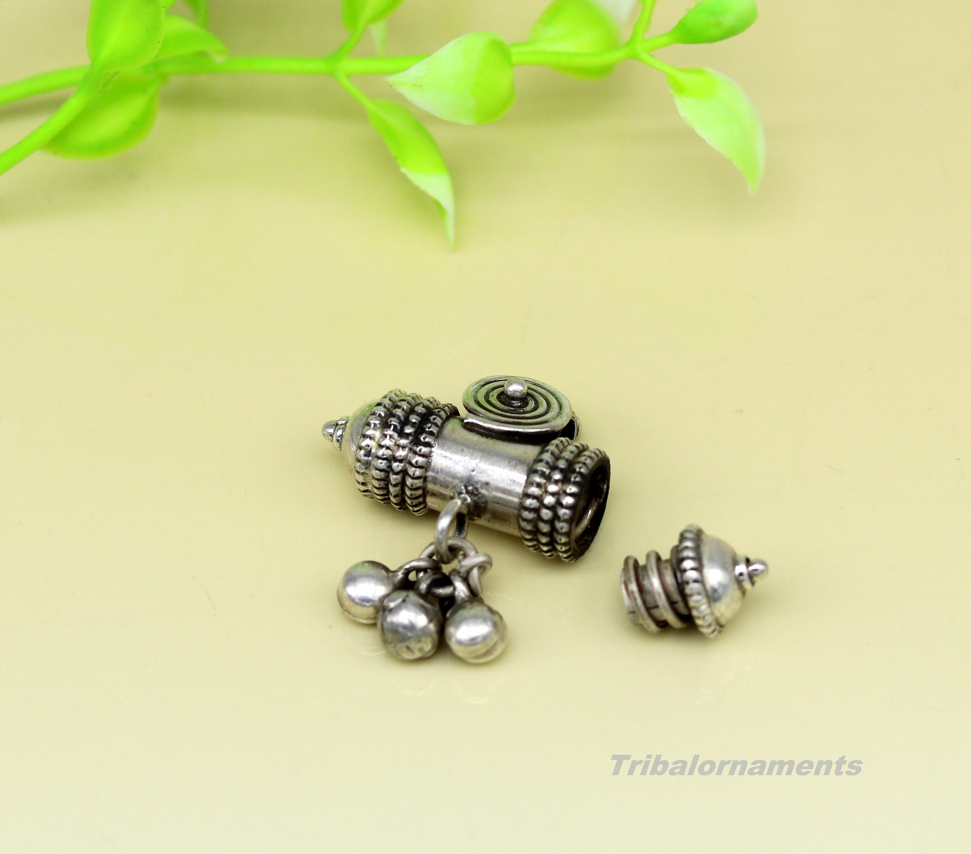 925 sterling silver handmade trendy customized amulet pendant with gorgeous hanging bells, excellent personalized gifting jewelry nsp371 - TRIBAL ORNAMENTS