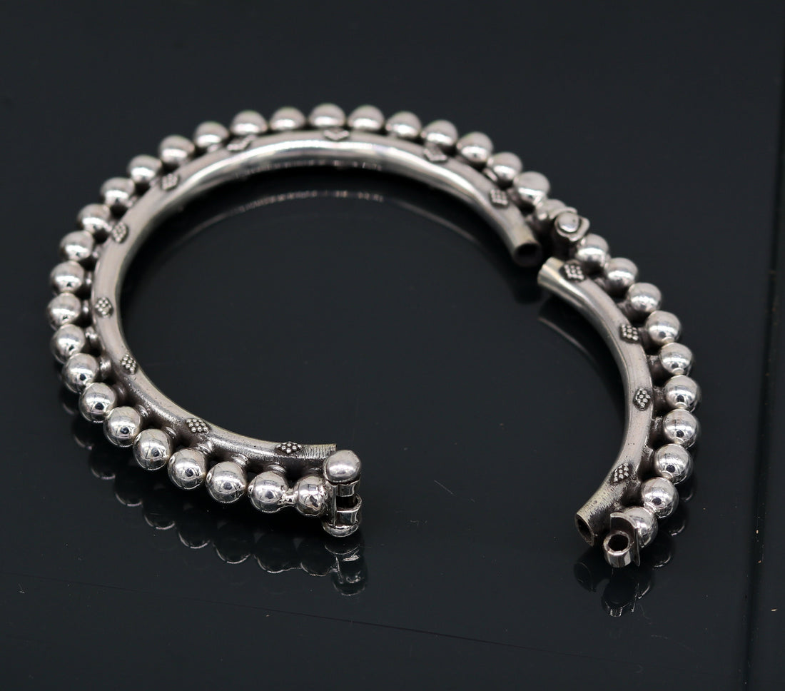 925 sterling silver handmade gorgeous customized design vintage antique design bangle bracelet kada, tribal bridesmaid jewelry gift nba99 - TRIBAL ORNAMENTS