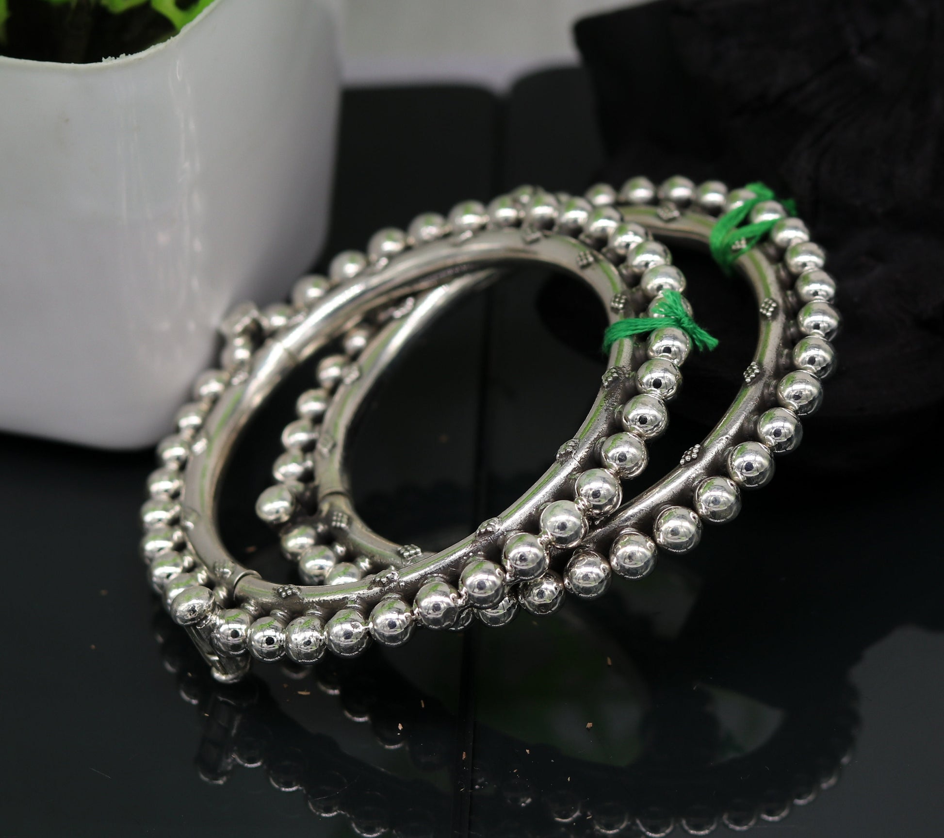 925 sterling silver handmade gorgeous customized design vintage antique design bangle bracelet kada, tribal bridesmaid jewelry gift nba99 - TRIBAL ORNAMENTS