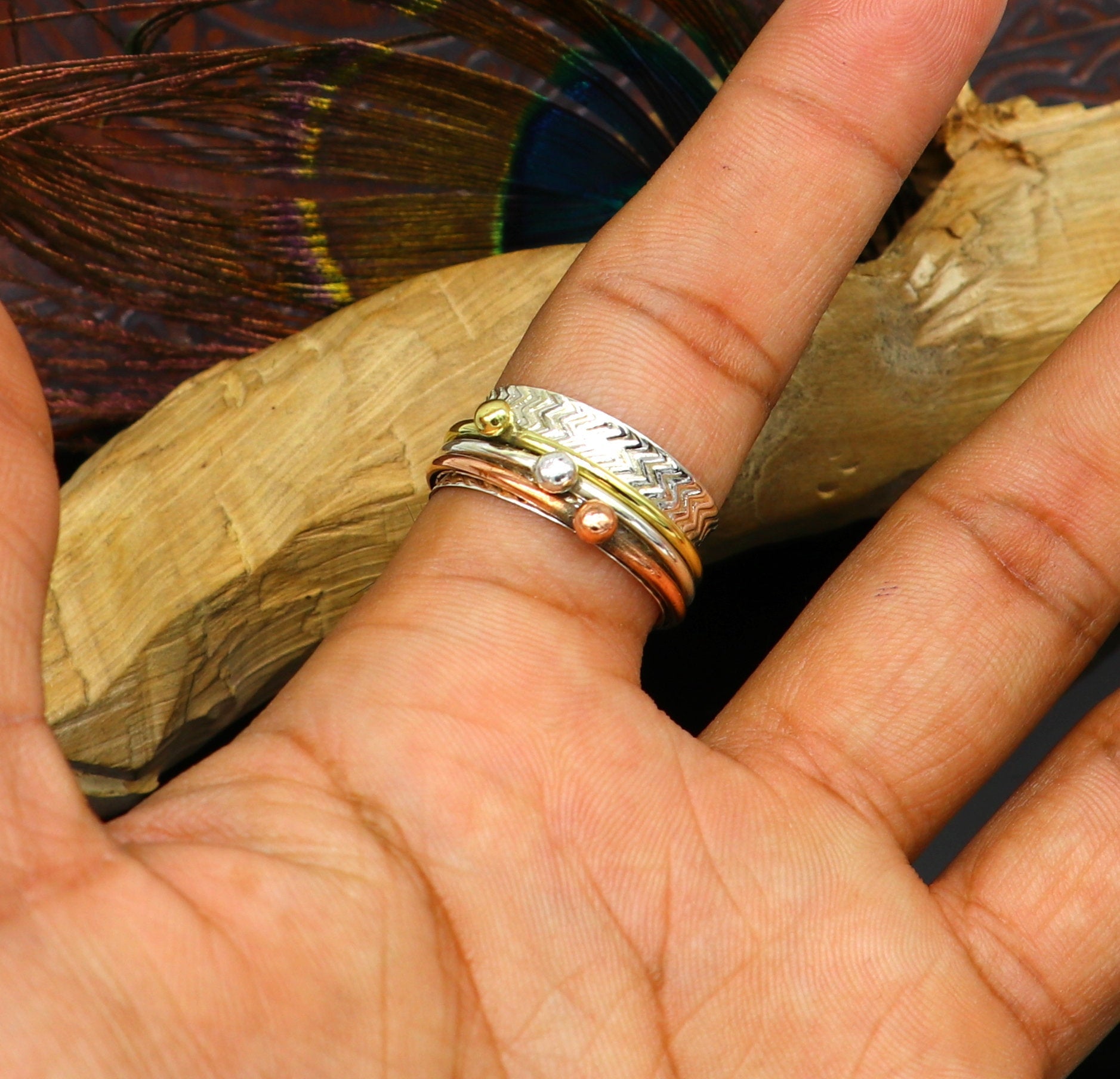 14K GOLD TEXTURED SUMMERTIME DOLPHIN THUMB RING – Jewelry and The Sea