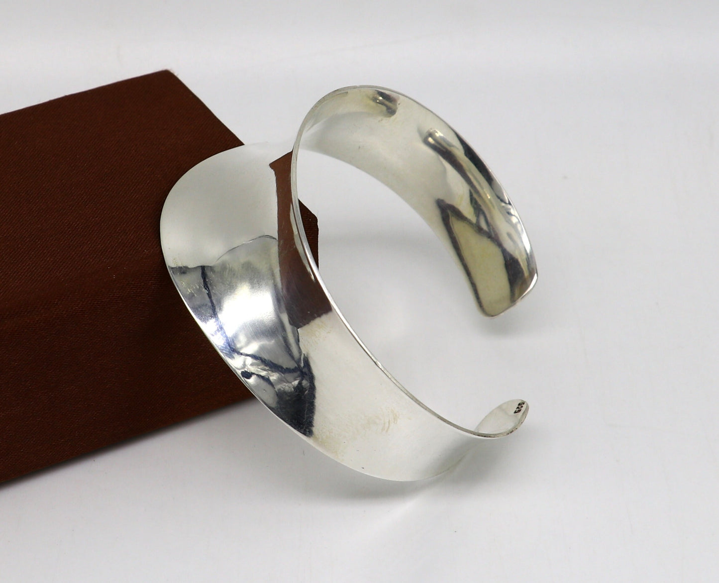 925 pure sterling silver bright stylish curved adjustable bangle bracelet, cuff bracelet best brides made wedding gifting jewelry cuff21 - TRIBAL ORNAMENTS