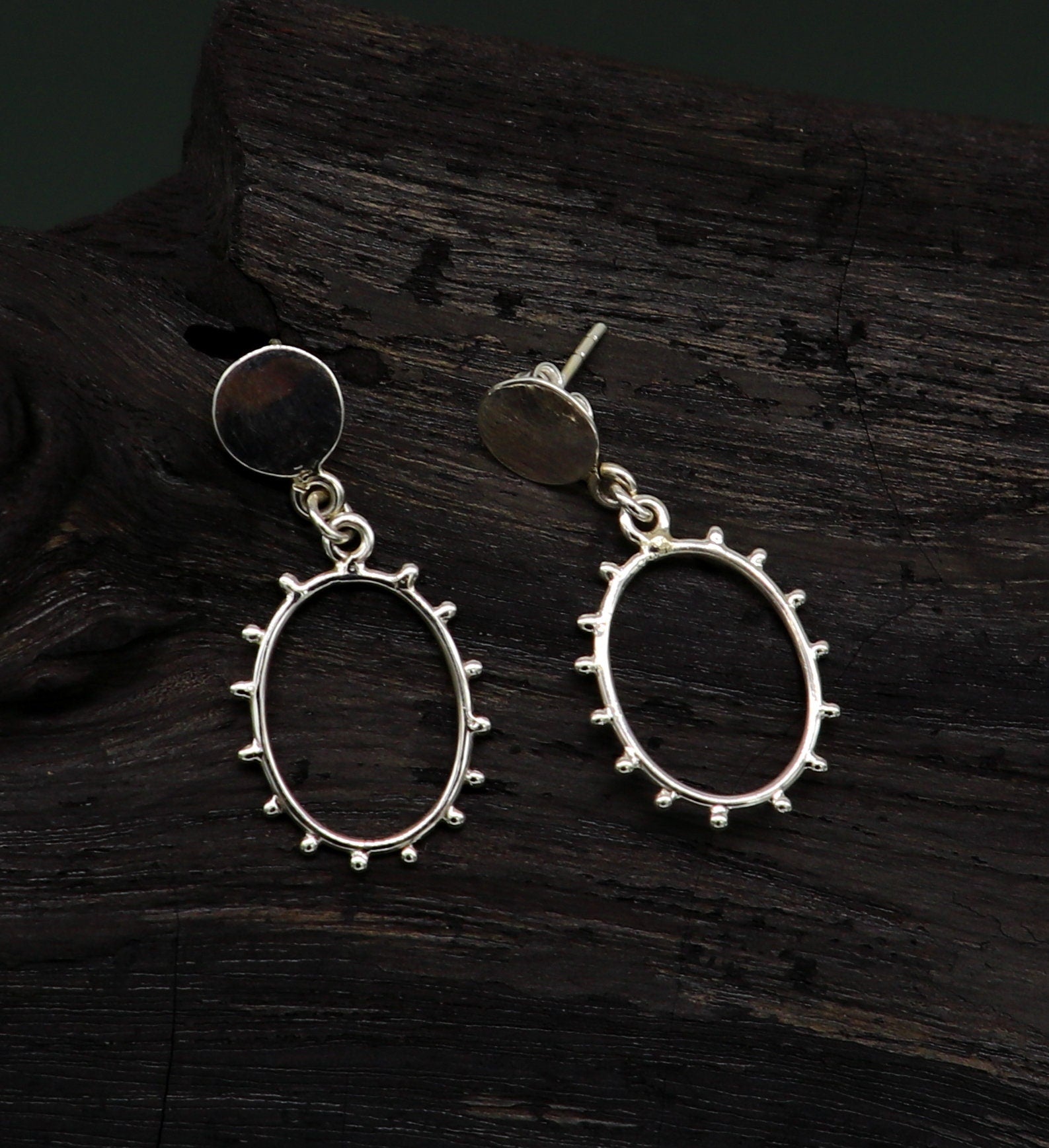 Vintage customized pure e925 sterling silver stud earring, excellent fancy elegant dainty light weight earrings best gifting ear654 - TRIBAL ORNAMENTS