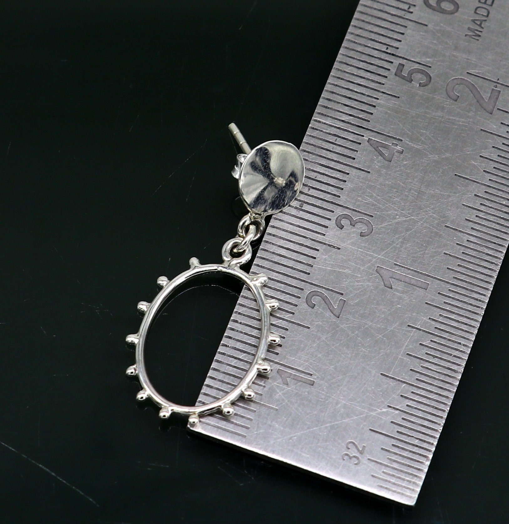 Vintage customized pure e925 sterling silver stud earring, excellent fancy elegant dainty light weight earrings best gifting ear654 - TRIBAL ORNAMENTS