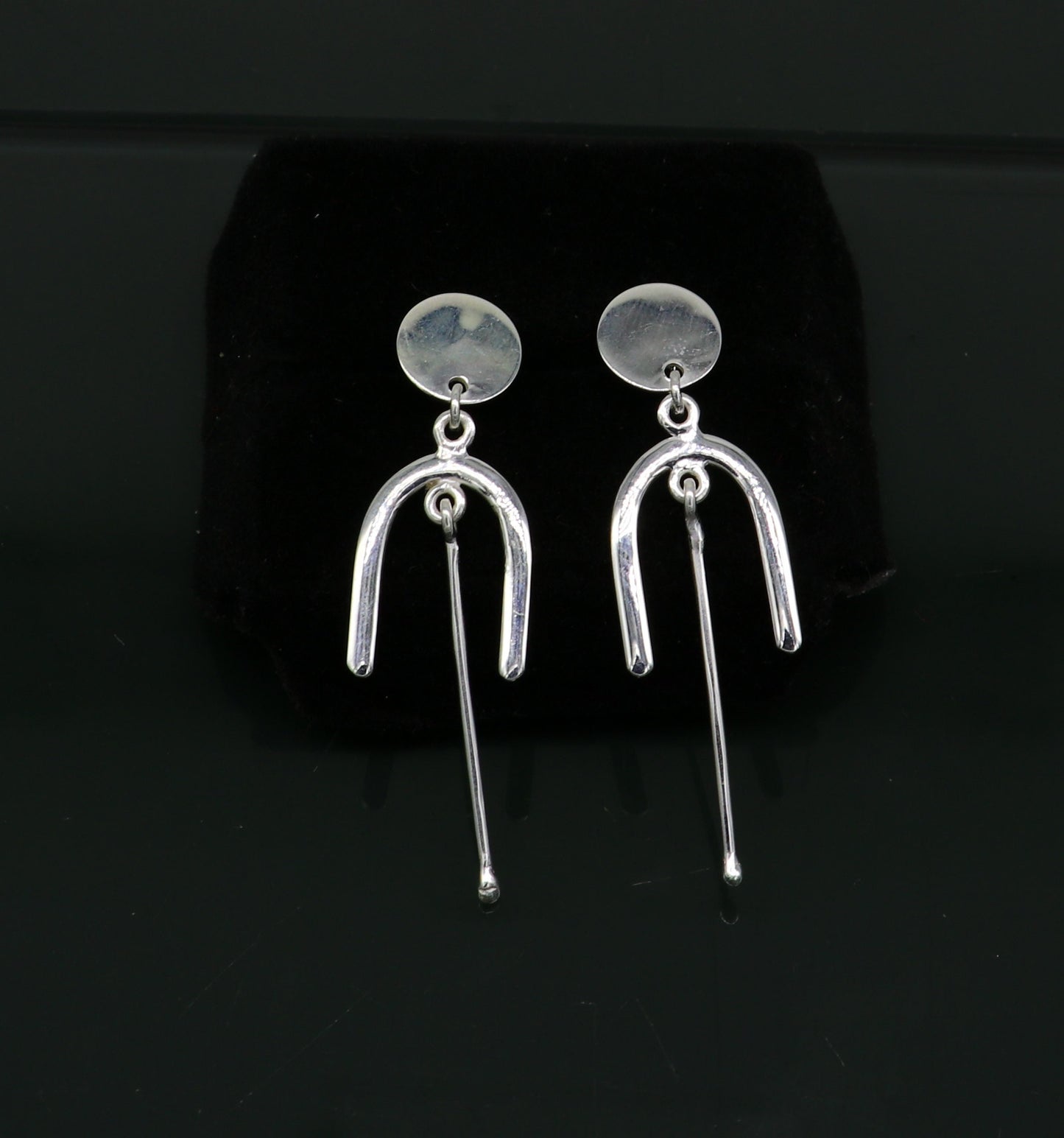 925 sterling silver flower stud earring, excellent fancy drop dangle elegant dainty light weight earrings best gifting ear696