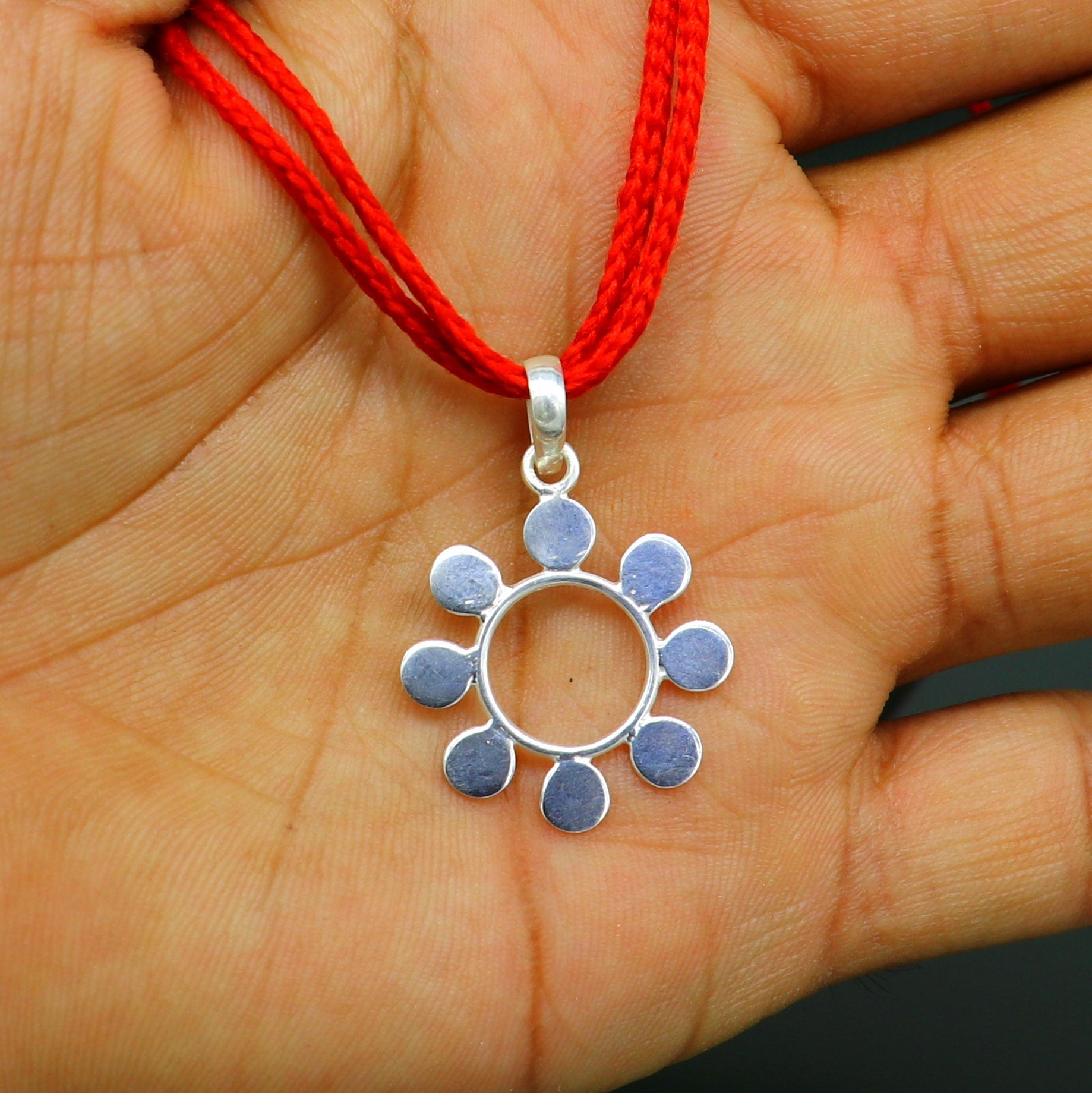 925 pure silver vintage design fabulous Flower style pendant, fabulous unisex gifting pendant, customized pendant jewelry ssp420 - TRIBAL ORNAMENTS