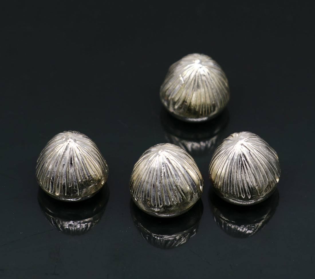 Sterling silver handmade betal palm tree seed , silver Supari, puja article, silver betel worshipping art utensils  su365 - TRIBAL ORNAMENTS