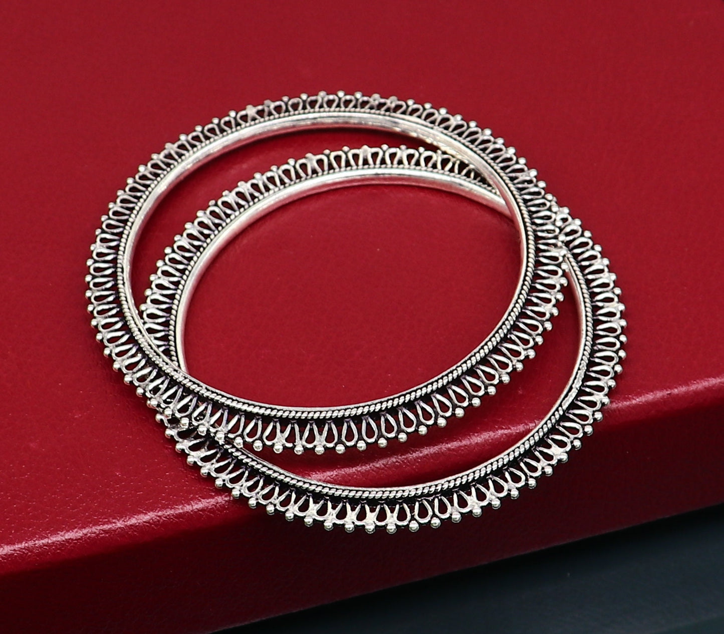 925 sterling silver handmade gorgeous bangle bracelet gorgeous kada kangan set for Brides stunning collection women jewelry nba160 - TRIBAL ORNAMENTS