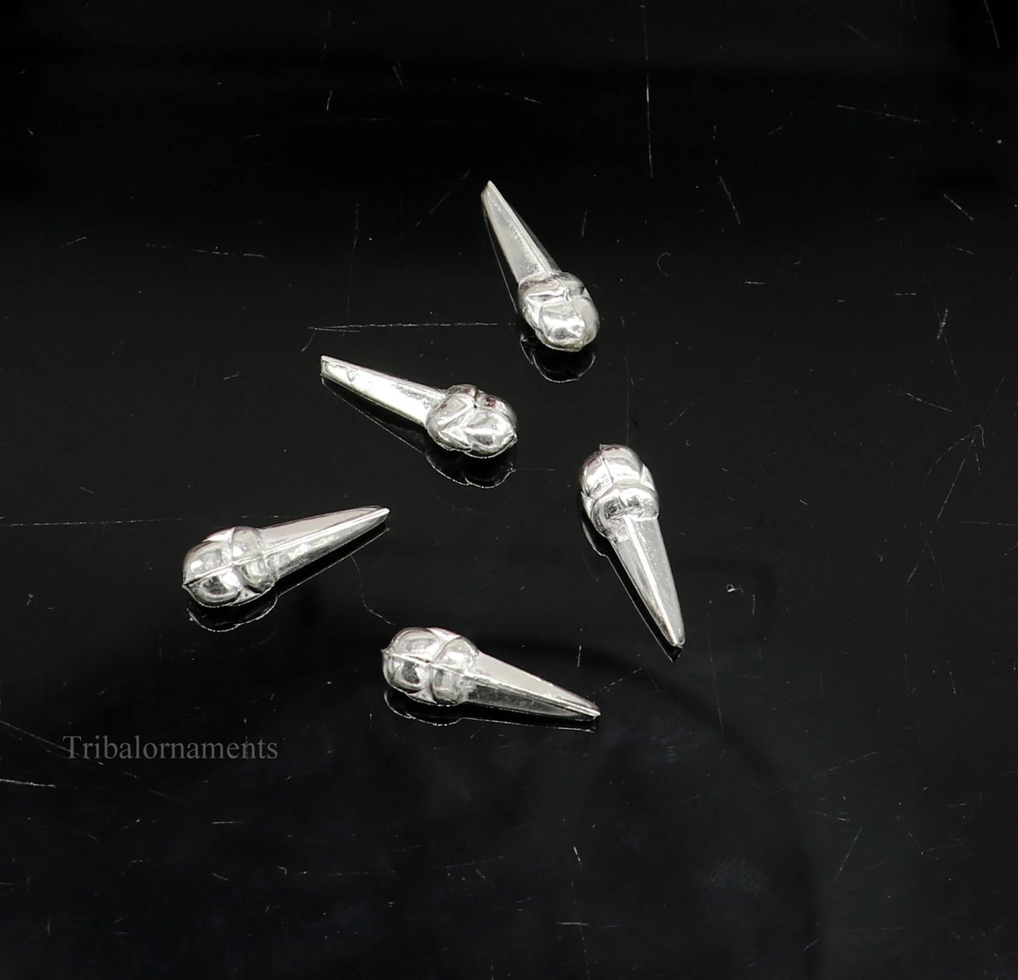 Lot 5 pieces Sterling silver handmade silver dry fruit, silver cloves/ laung nut for puja, best gift idols God, best puja article su440