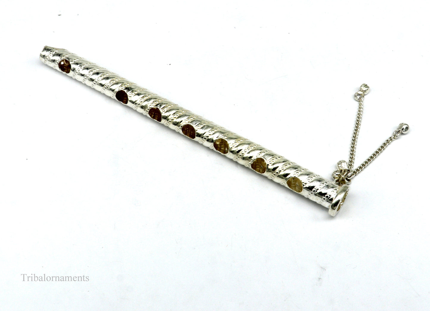 6" long handmade sterling silver stunning divine Lord Krishna flute, Amazing krishna gifting silver accessories, puja utensils su388 - TRIBAL ORNAMENTS