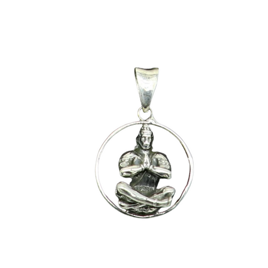 925 sterling silver handmade Hindu god Lord Hanuman pendant, bajarangbali sitting fabulous pendant unisex gifting jewelry ssp876