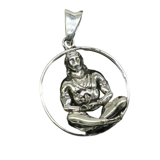 Solid 925 sterling silver Hindu Lord Hanuman pendant, Bajarangbali fabulous vintage antique pendant unisex gifting jewelry ssp979