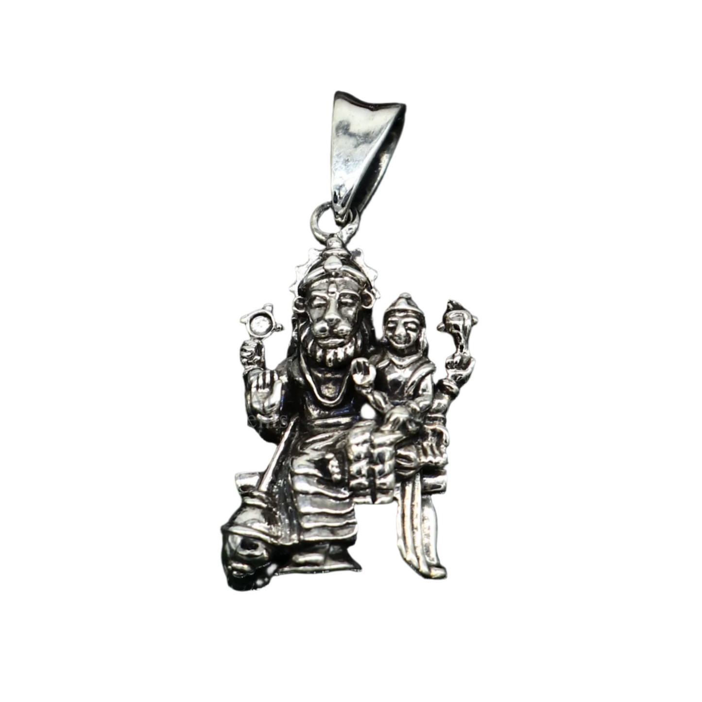 925 sterling silver handmade divine Vishnu with Laxmi (narsimha)pendant, amazing stylish unisex pendant personalized jewelry ssp1564