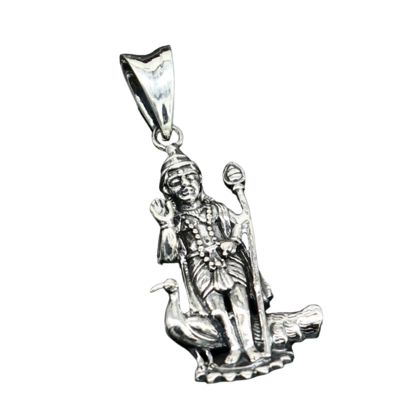 925 sterling silver Divine lord murugan KARTHIKEYA pendant, excellent vintage designer silver handmade elegant pendant jewelry ssp1614