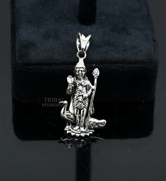 925 sterling silver Divine lord murugan KARTHIKEYA pendant, excellent vintage designer silver handmade elegant pendant jewelry ssp1614