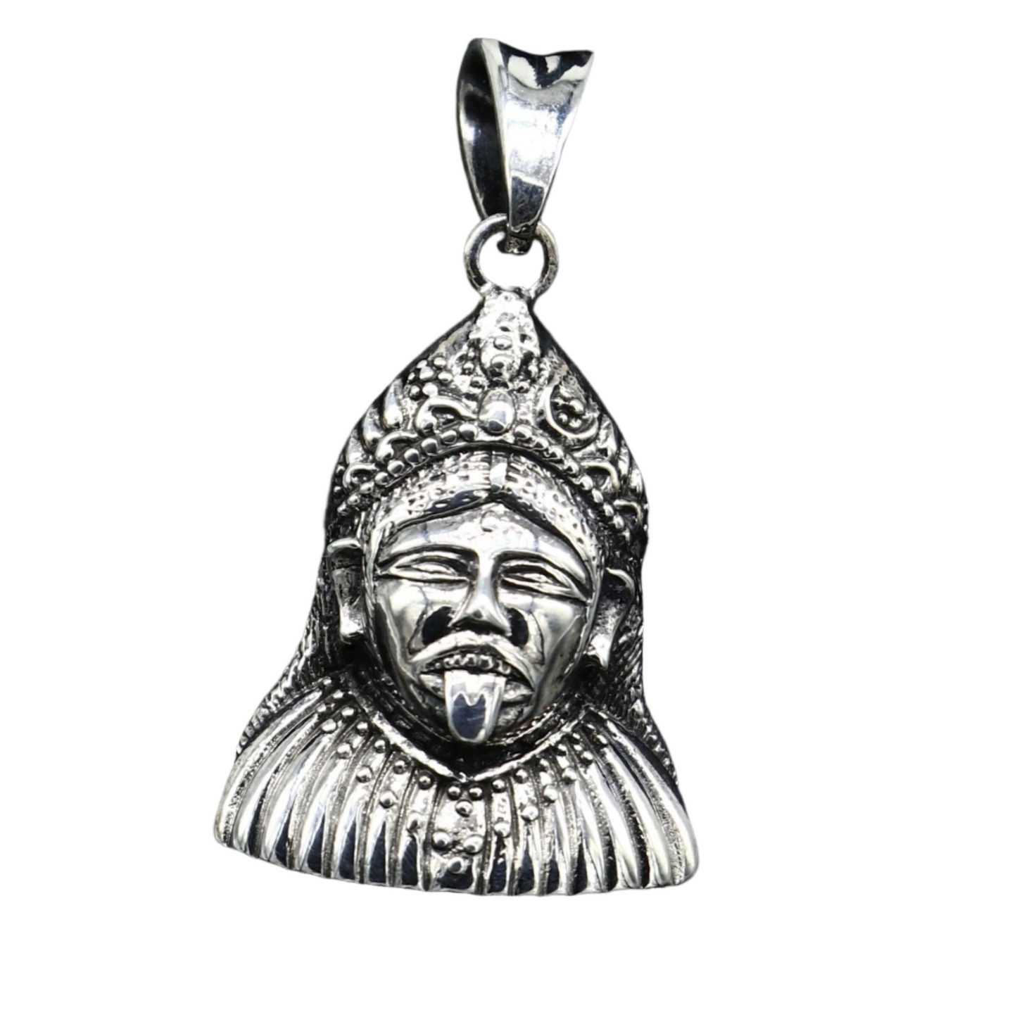 925 sterling silver blessing Goddess Kalika maa/ Kali ma pendant, amazing unisex mahakali pendant jewelry tribal jewelry ssp1565