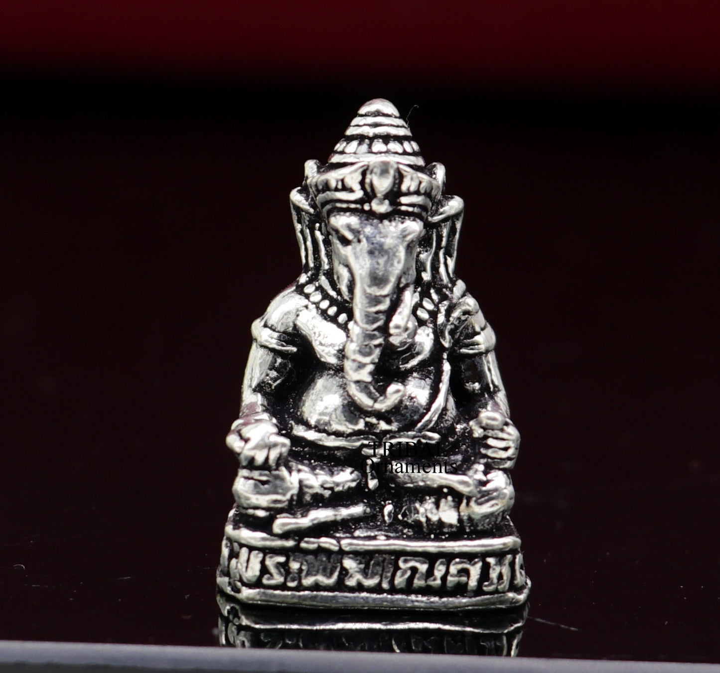 925 Sterling silver Lord Ganesh Idol small statue Figurine, handcrafted Lord Ganesh statue sculpture Diwali puja gift art503