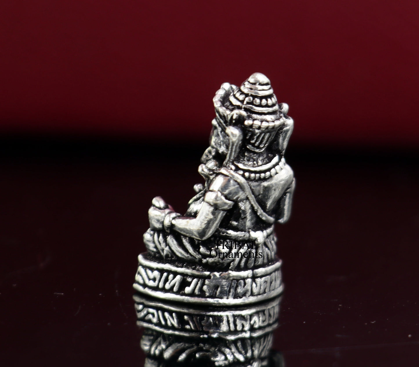 925 Sterling silver Lord Ganesh Idol small statue Figurine, handcrafted Lord Ganesh statue sculpture Diwali puja gift art503