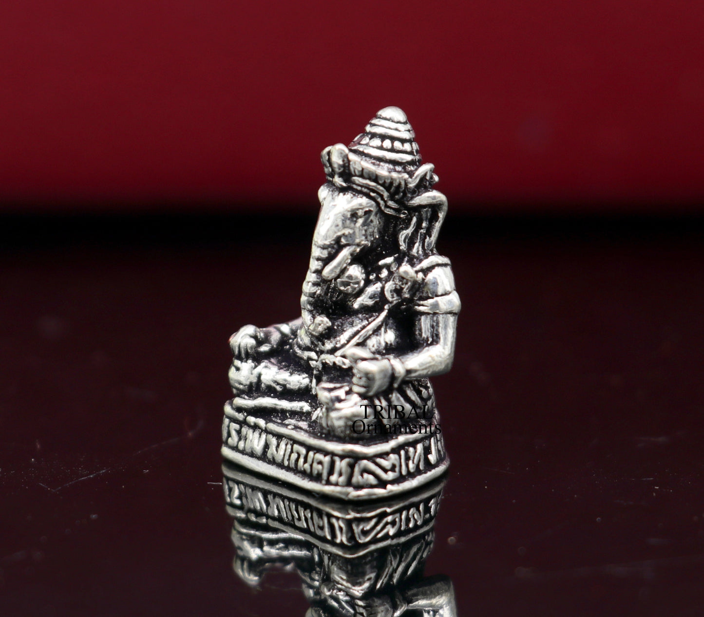 925 Sterling silver Lord Ganesh Idol small statue Figurine, handcrafted Lord Ganesh statue sculpture Diwali puja gift art503