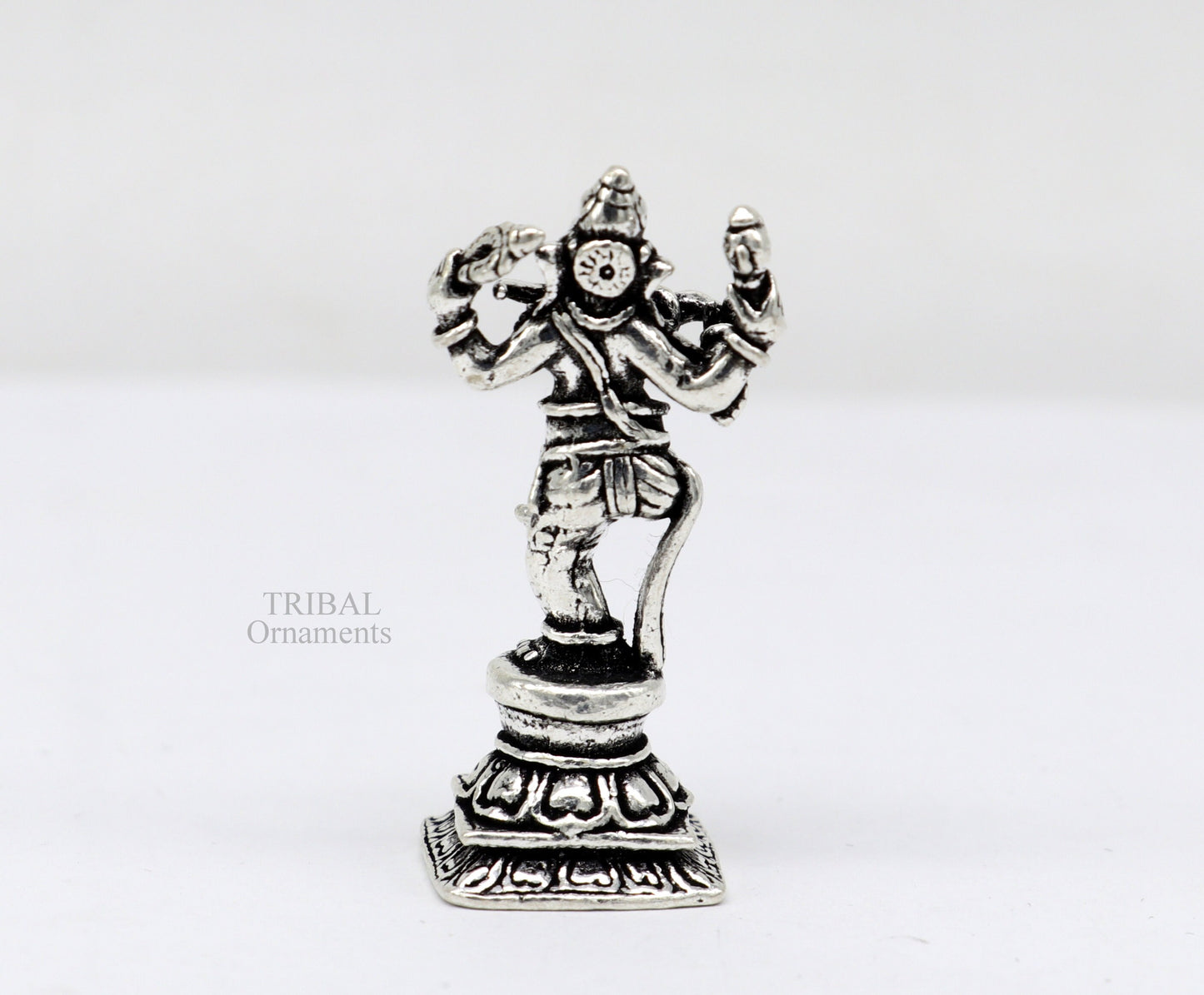 925 Sterling silver Lord Ganesh Idol small dancing style statue Figurine, handcrafted Lord Ganesh statue sculpture Diwali puja gift art510