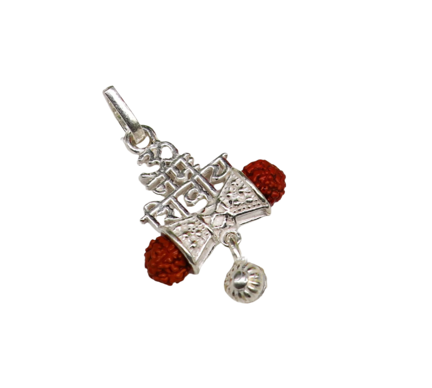 925 sterling silver handmade Lord shivay design rudraksha pendant gorgeous hanging drops ,excellent "aum namah shivay" pendant nsp546