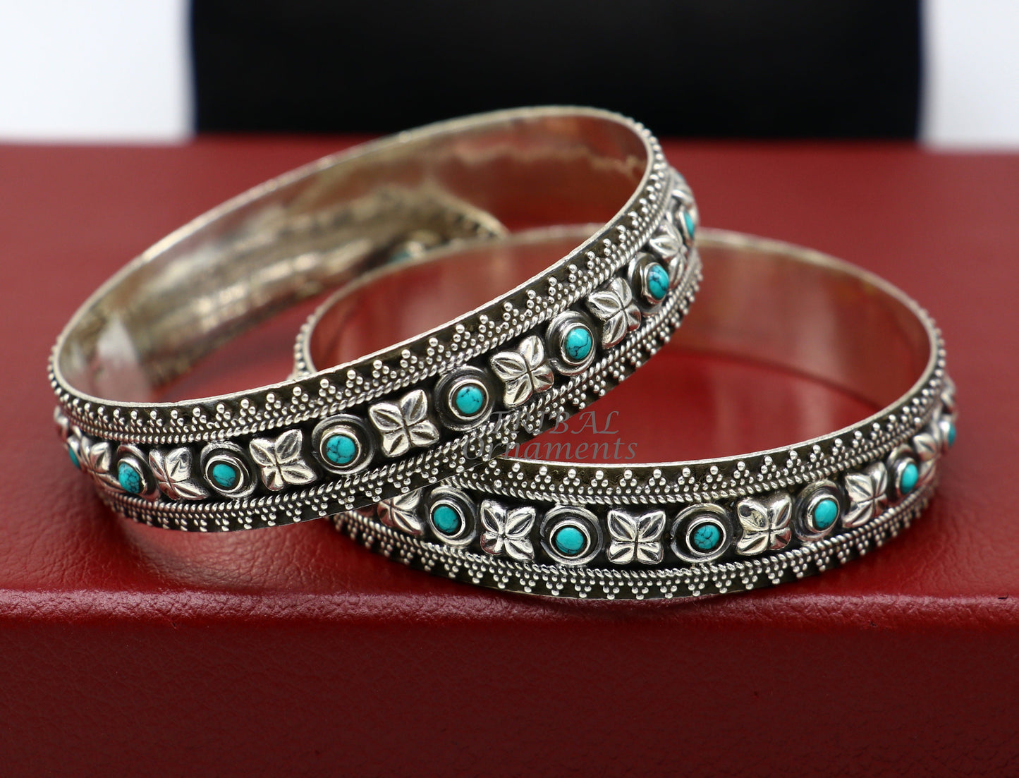 925 sterling silver customized vintage antique design turquoise stone bangle bracelet kada, best gift for brides ethnic jewelry nba338