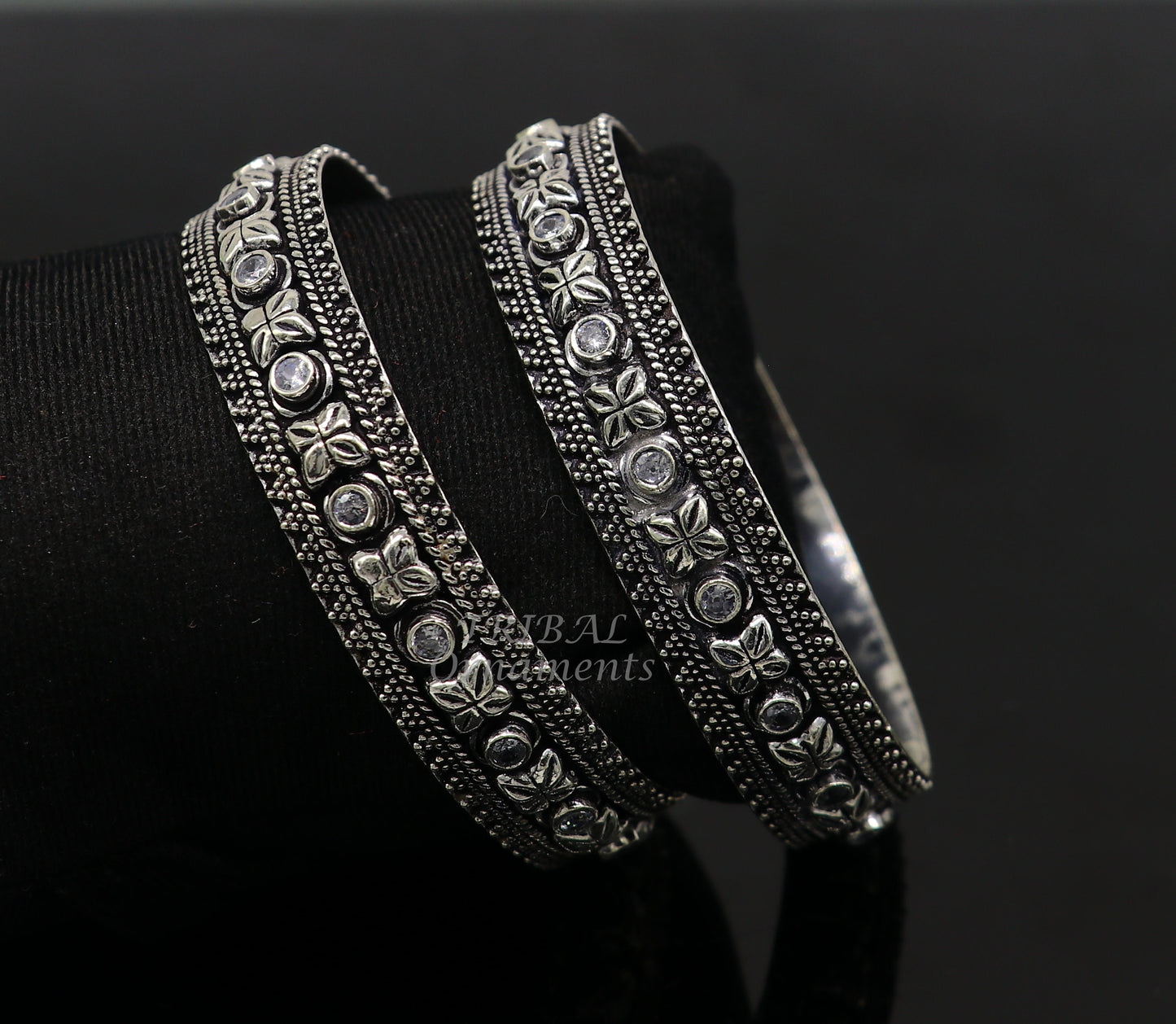 925 sterling silver handmade modern cultural ethnic bangle bracelet jewelry best bride gifting jewelry, belly dance bangles ba176 - TRIBAL ORNAMENTS