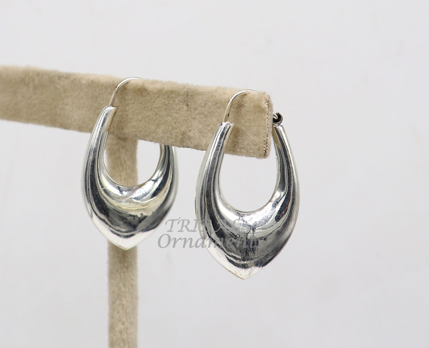 Vintage Design 925 sterling silver fabulous hoops earring, tribal kundal earring from Rajasthan India, best gifting unisex jewelry s1127 - TRIBAL ORNAMENTS