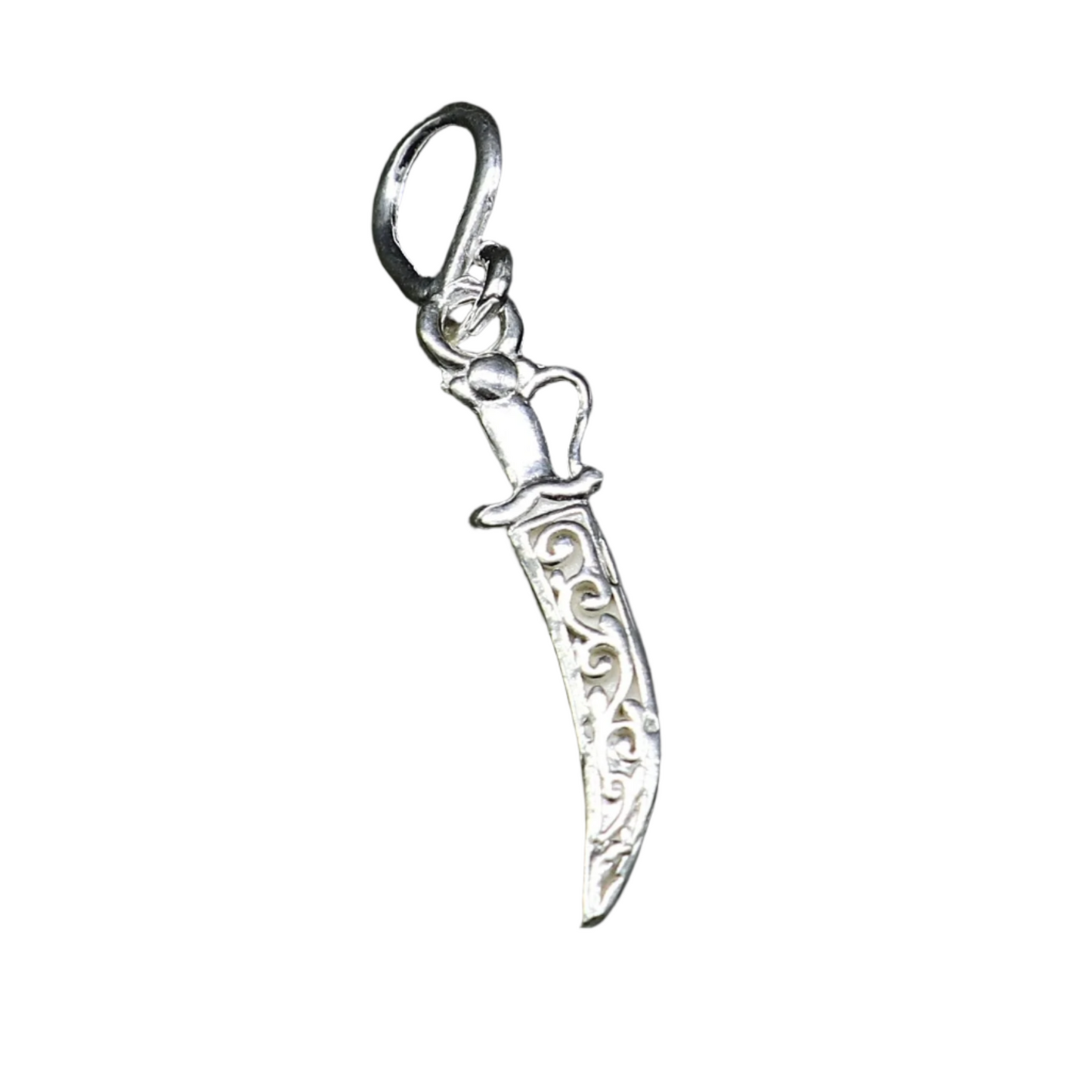 925 sterling silver handmade small tiny sword talwat kirpan knife pendant to protect you and kids from negative energy  nsp567