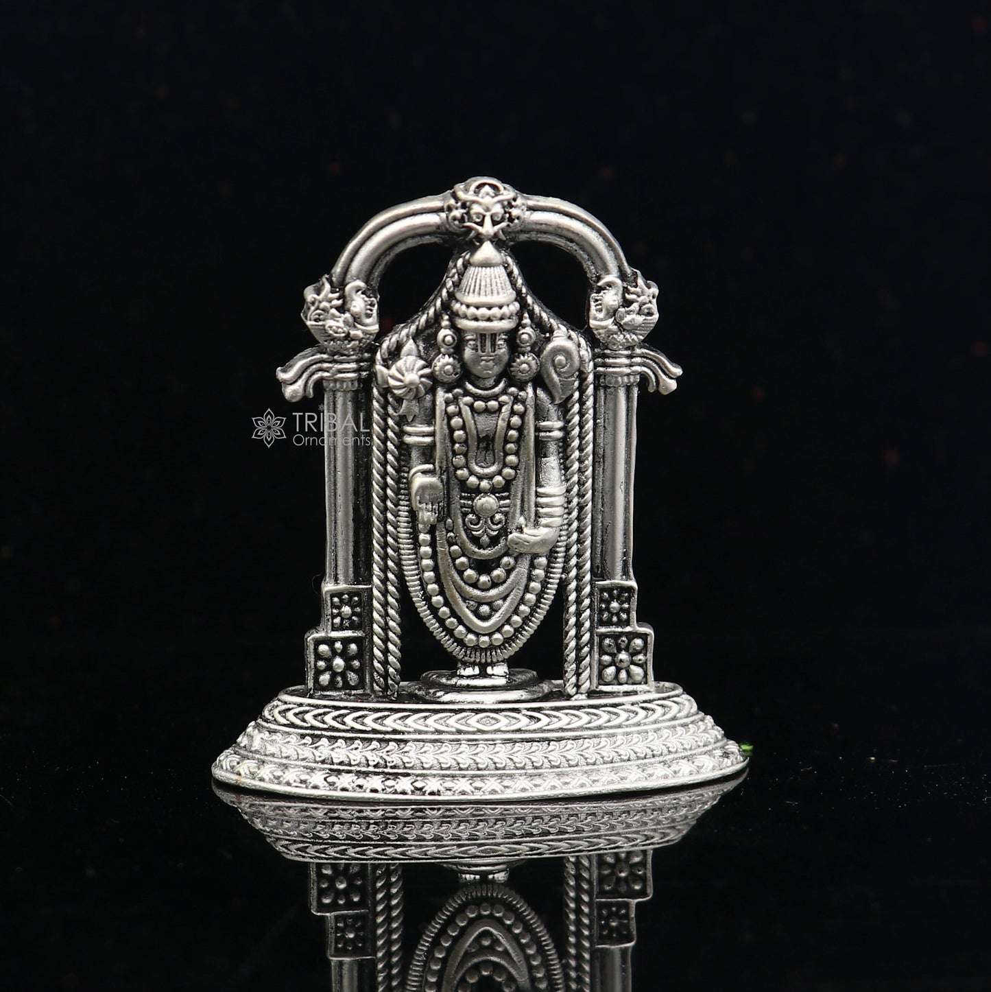 5.1cm 925 sterling silver stylish divine Venkateswara idol tirupati balaji statue sculpture figurine amazing crafted statue gift art733