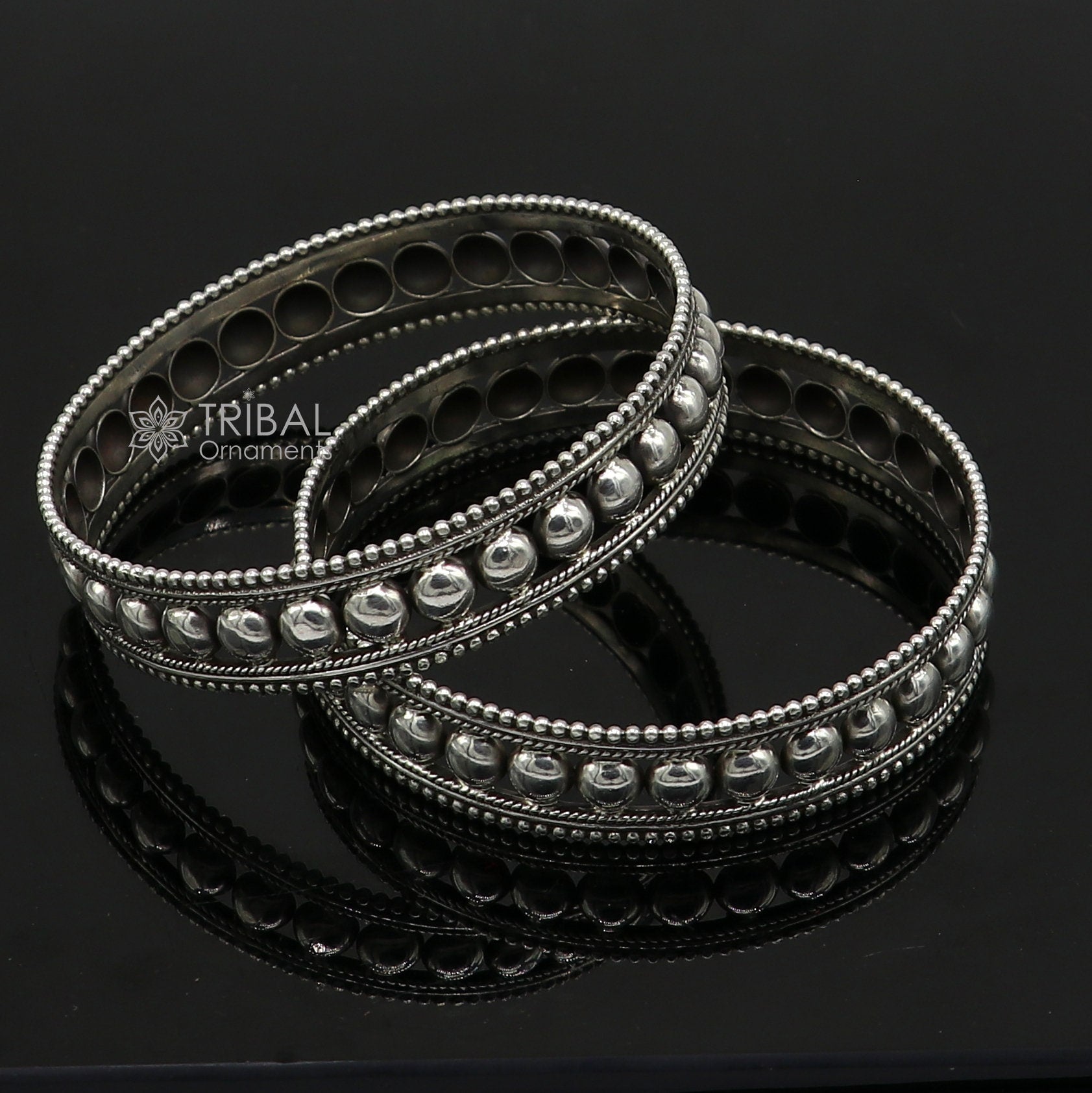 925 sterling silver handmade Vintage design bangle bracelet tribal ethnic jewelry nba421 - TRIBAL ORNAMENTS