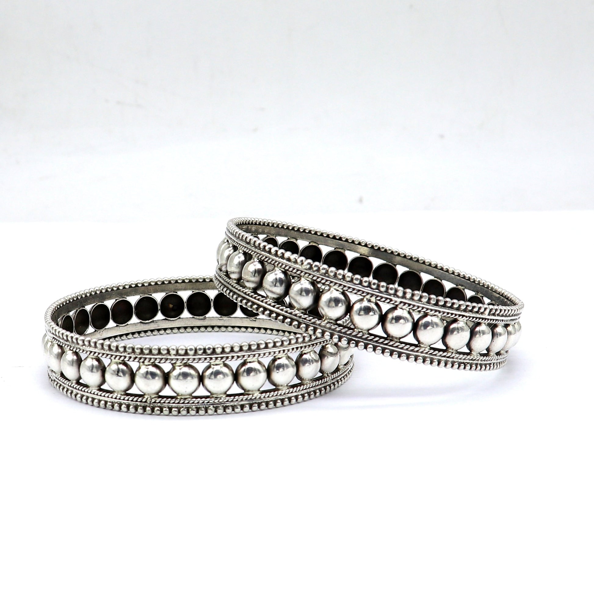 925 sterling silver handmade Vintage design bangle bracelet tribal ethnic jewelry nba421 - TRIBAL ORNAMENTS