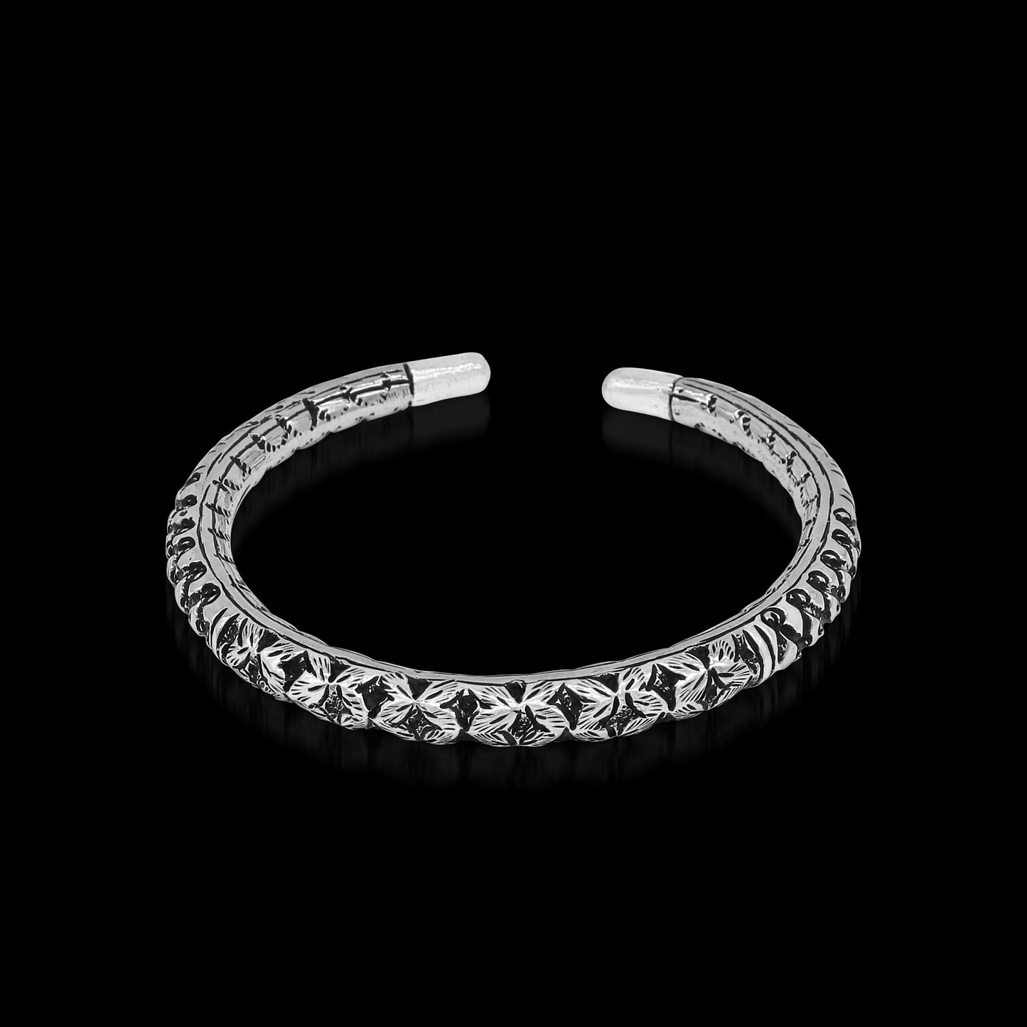 925 Sterling silver handmade chitai bangle bracelet kada tribal ethnic jewelry nsk830