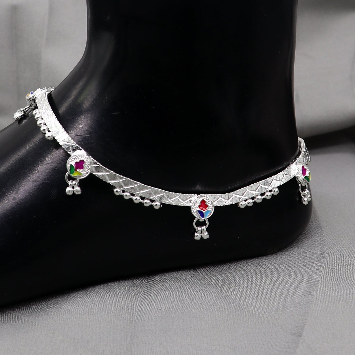 925 sterling silver handmade stylish anklets amazing Ankle bracelet for gifting belly dance ethnic jewelry ank638