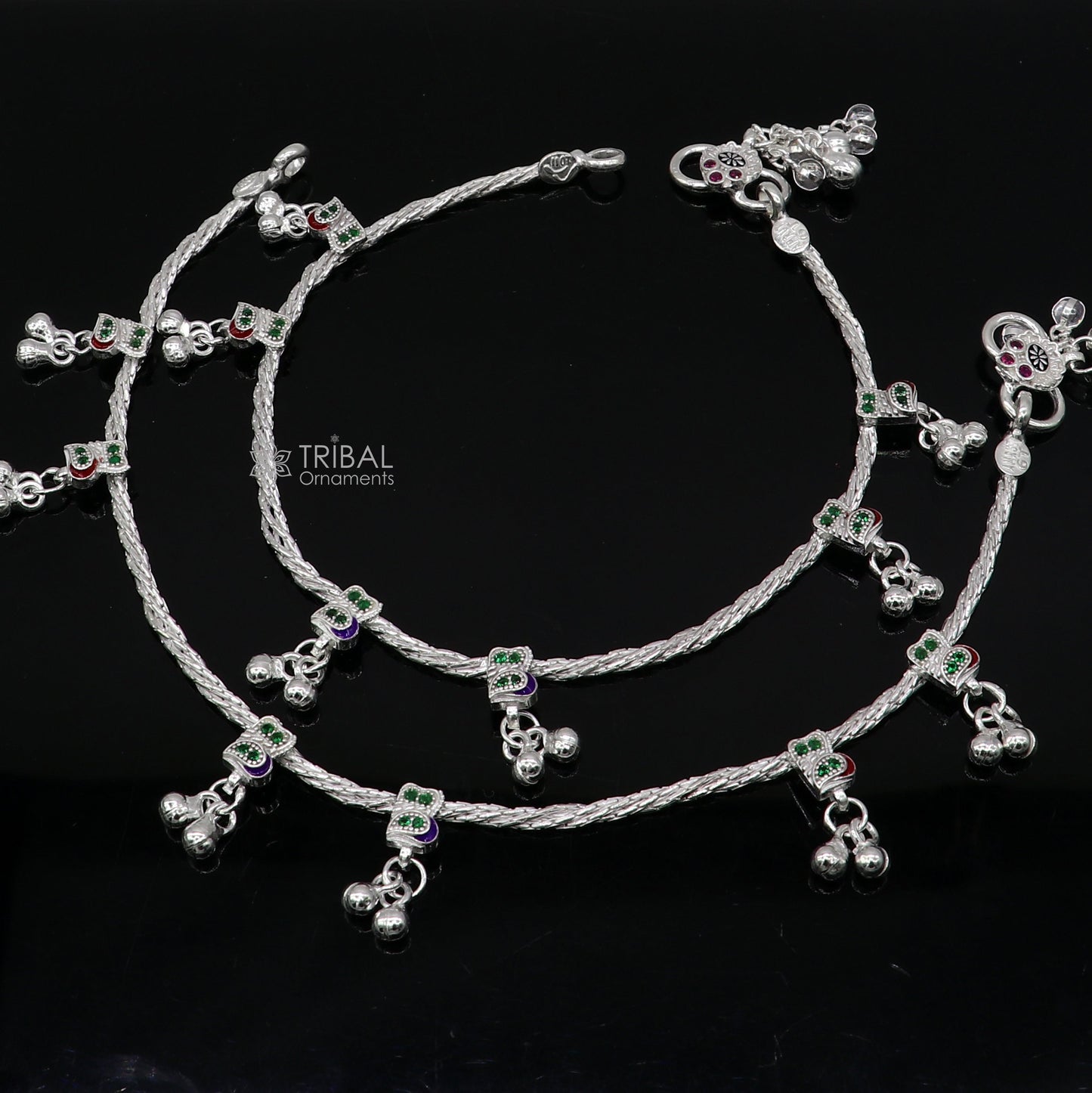 925 sterling silver handmade stylish anklets amazing Ankle bracelet for gifting belly dance ethnic jewelry ank640