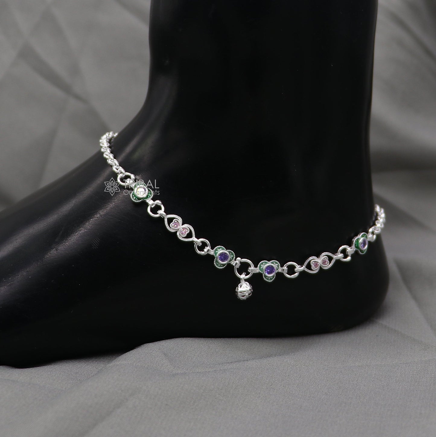 925 sterling silver handmade stylish anklets/amazing Ankle bracelet for gifting belly dance ethnic jewelry ank643