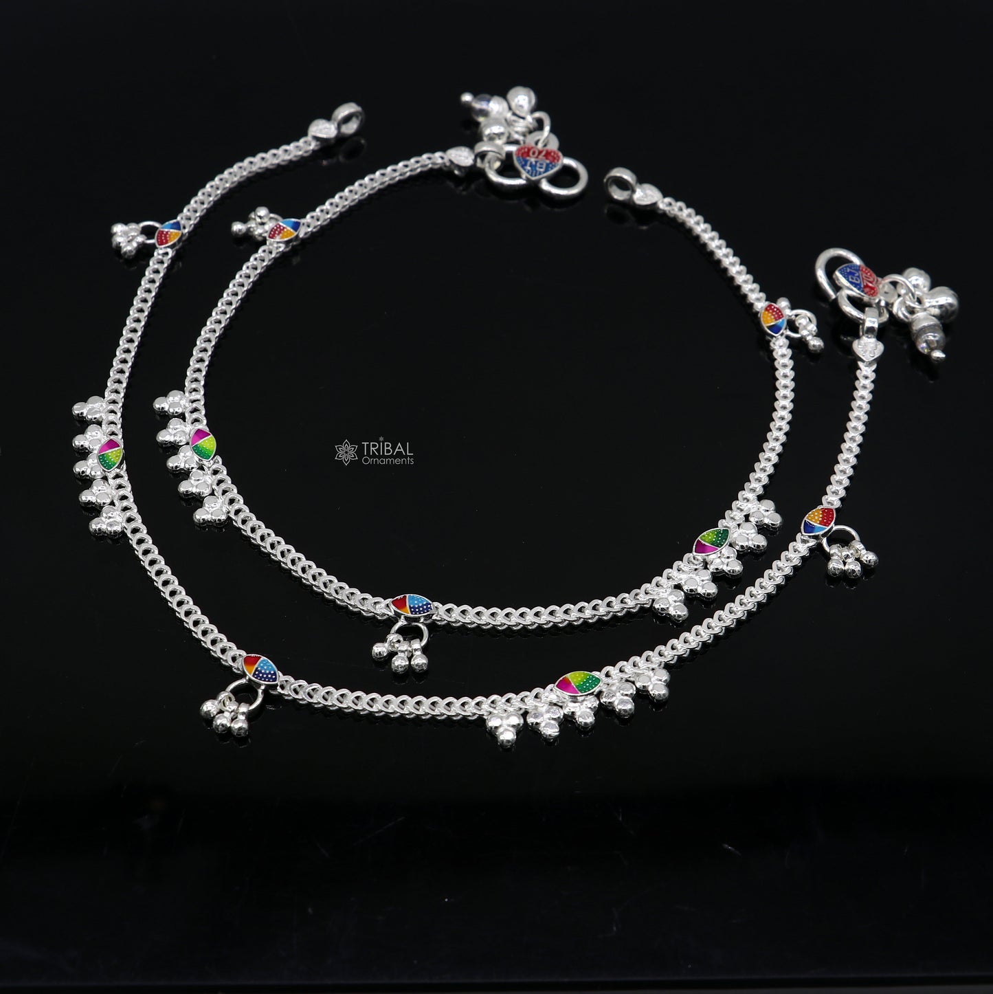 925 sterling silver handmade light anklets/amazing Ankle bracelet gifting belly dance ethnic jewelry ank646