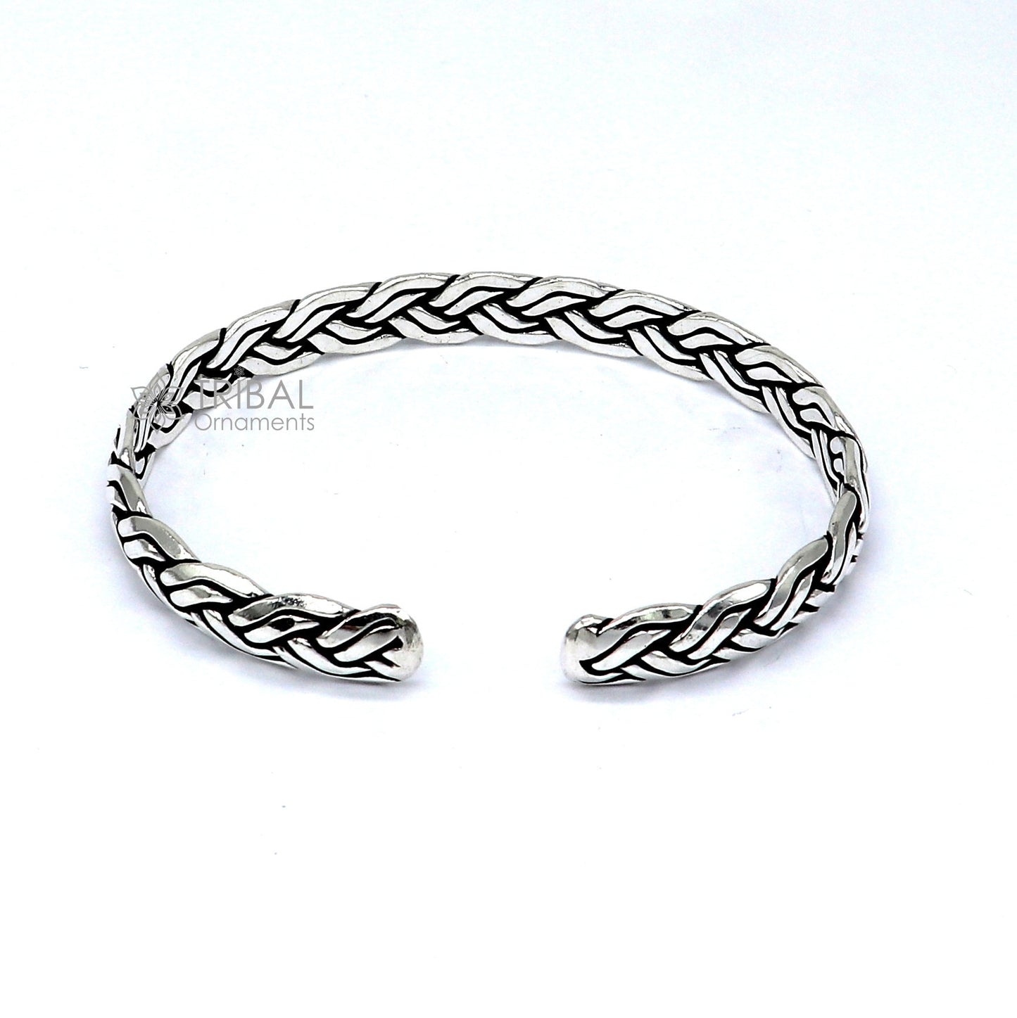 925 sterling silver handmade adjustable cuff bangle bracelet unsex gifting jewelry CUFF225 - TRIBAL ORNAMENTS