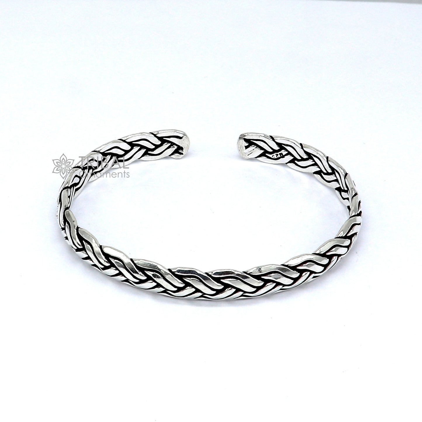 925 sterling silver handmade adjustable cuff bangle bracelet unsex gifting jewelry CUFF225 - TRIBAL ORNAMENTS