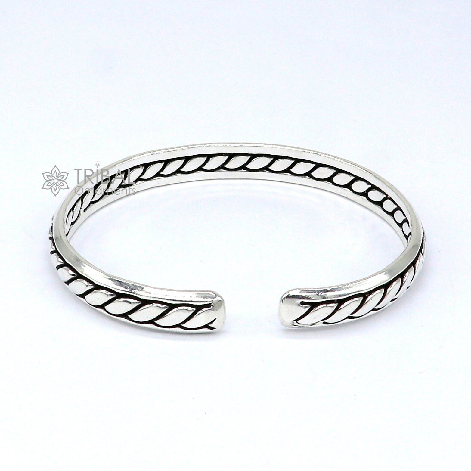 925 sterling silver handmade adjustable cuff bangle bracelet unsex gifting jewelry CUFF226 - TRIBAL ORNAMENTS