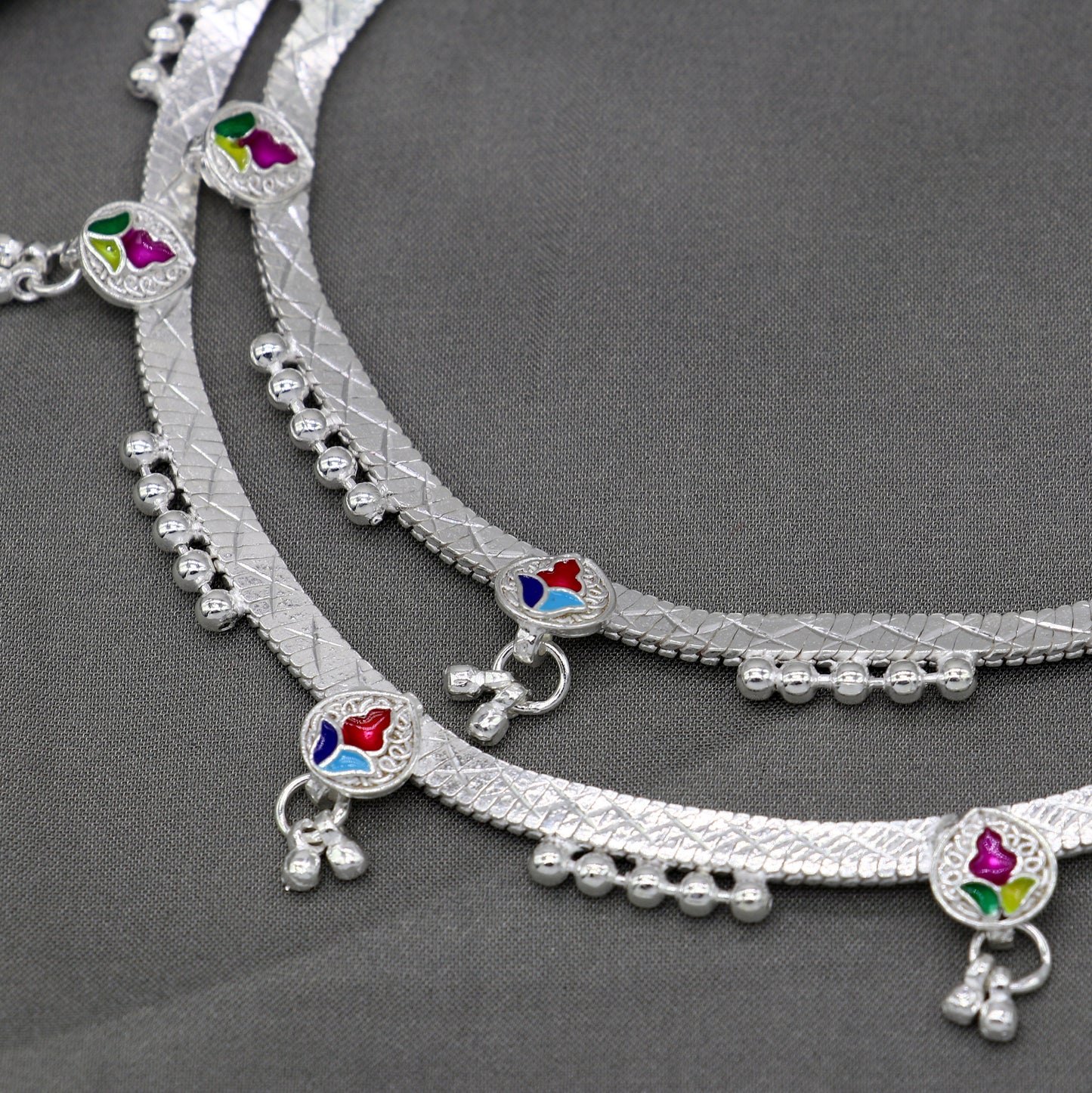 925 sterling silver handmade stylish anklets amazing Ankle bracelet for gifting belly dance ethnic jewelry ank638