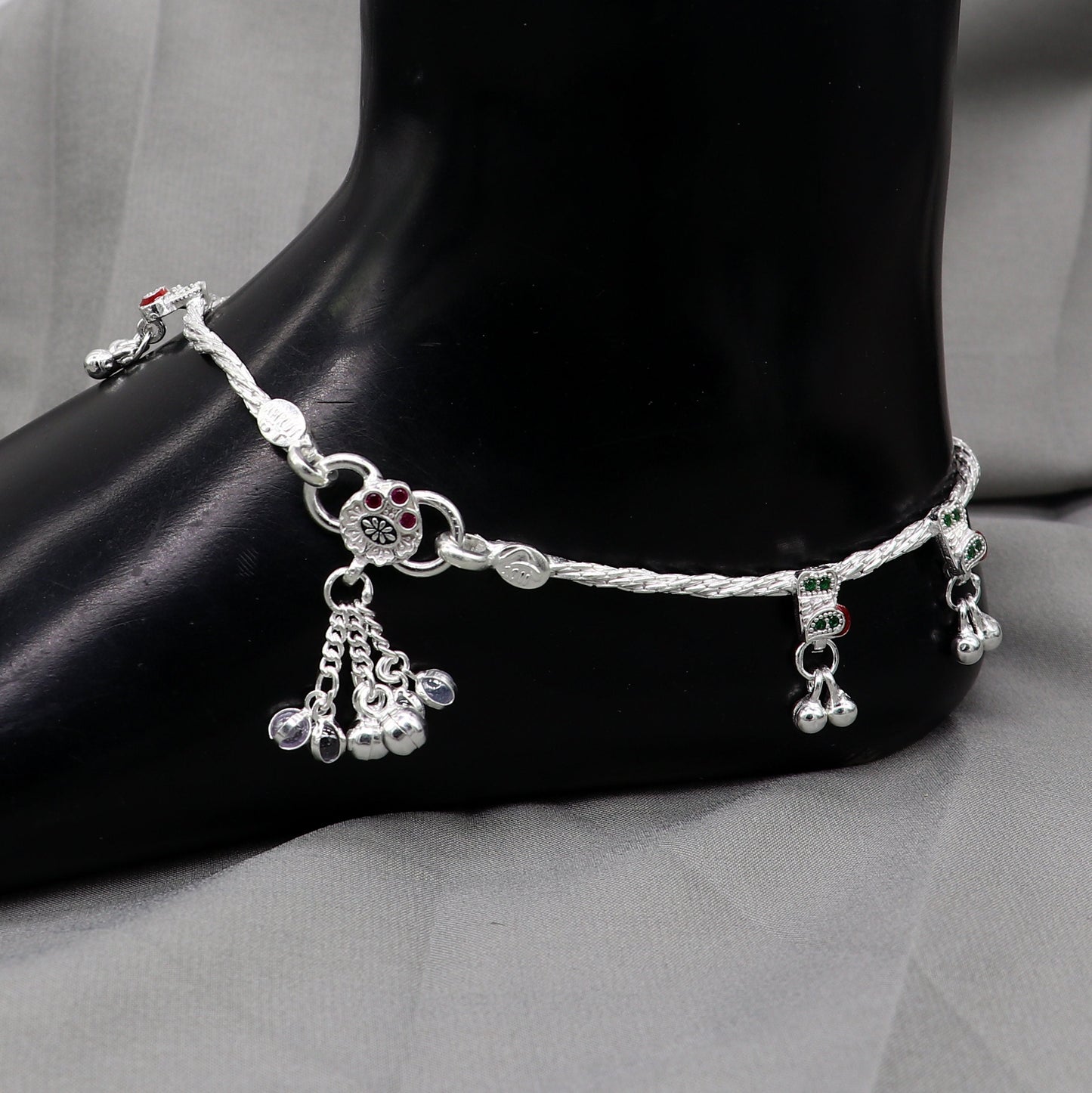 925 sterling silver handmade stylish anklets amazing Ankle bracelet for gifting belly dance ethnic jewelry ank640