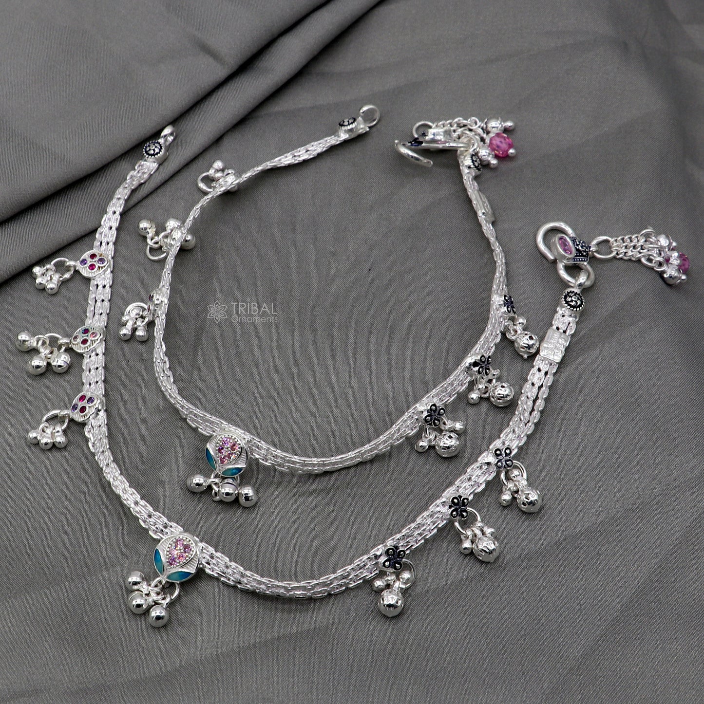 925 sterling silver handmade stylish anklets amazing Ankle bracelet for gifting belly dance ethnic jewelry ank641