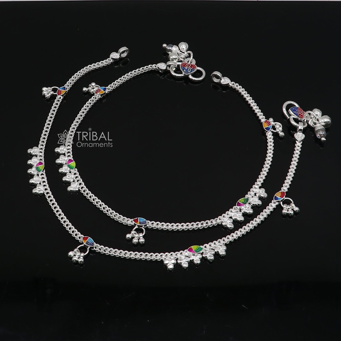 925 sterling silver handmade light anklets/amazing Ankle bracelet gifting belly dance ethnic jewelry ank646
